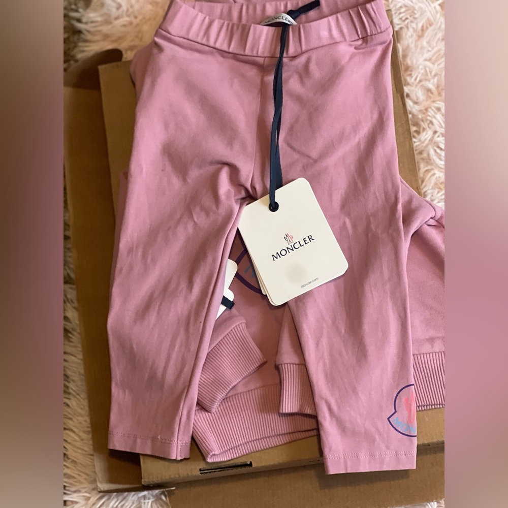 Moncler Kids Pink Leggings